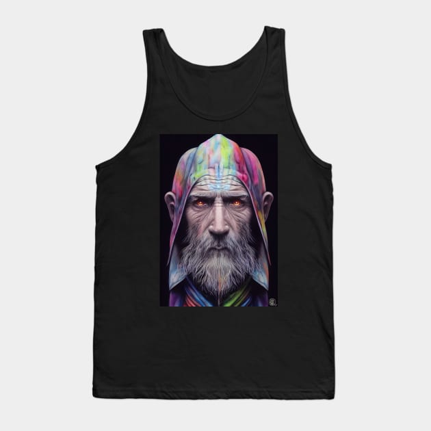 Jedi Wizard of Light, Emerald Everlast - Fantasy Art - Old Wise Man Tank Top by JediNeil